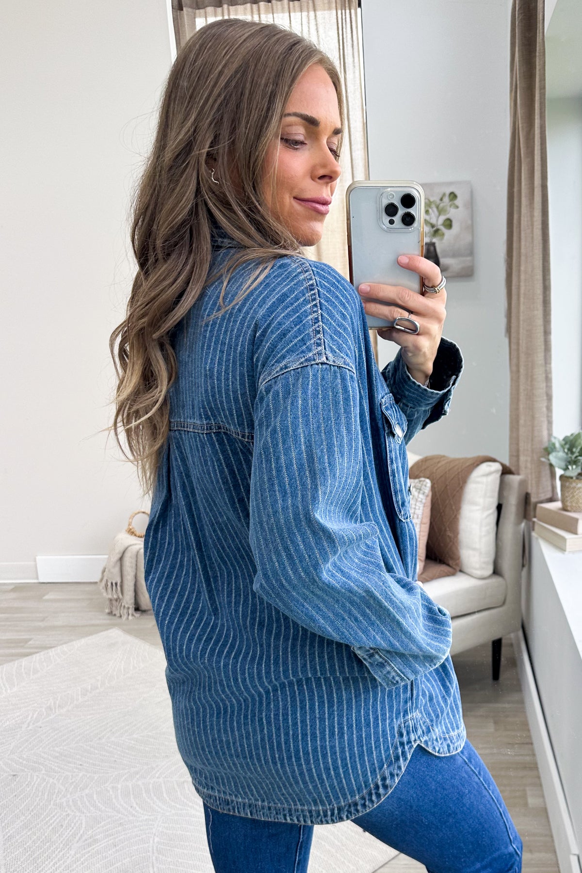 Risen Stripe Button Shacket
