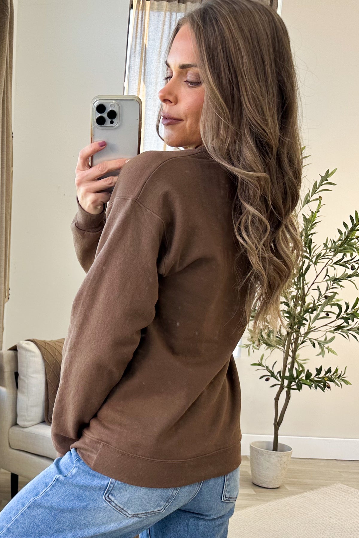Mocha Locally Grown Corn Crewneck Sweatshirt