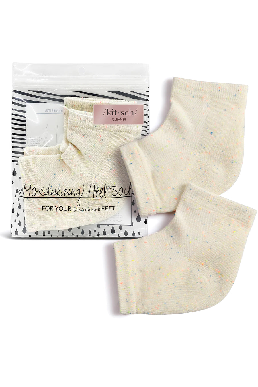 Cream Confetti Moisturizing Heel Socks