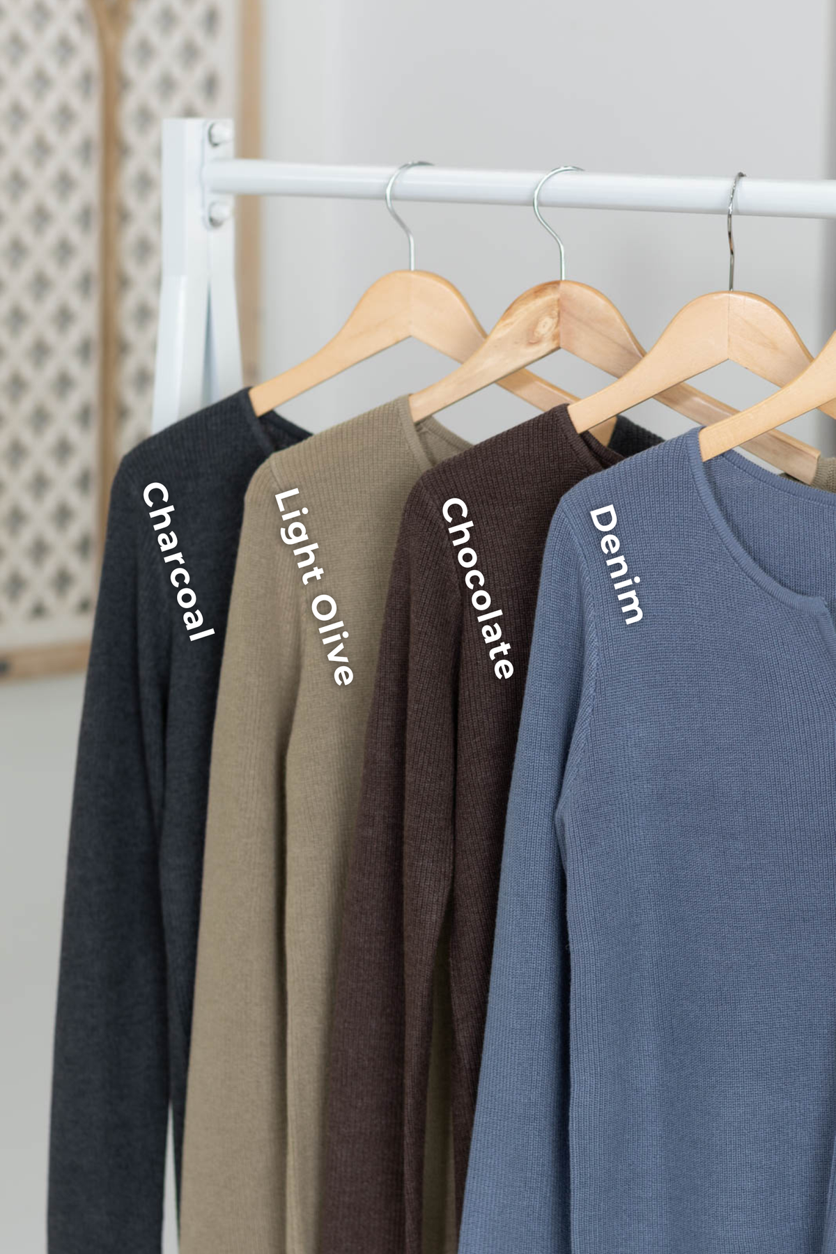 Staccato Ribbed Button V-Neck Detail Sweater Top