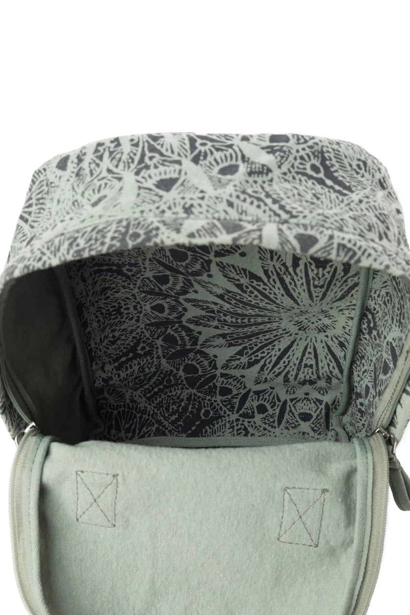 Myra Forest Lace Bloom Backpack Bag- 100% Cotton