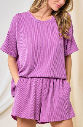 Comfy Rib Top and Short Sets