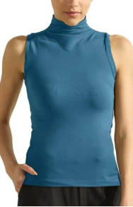 Seamless Mock Neck Sleeveless Tanks