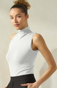 Seamless Mock Neck Sleeveless Tanks