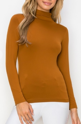 Seamless Mock Neck Tops