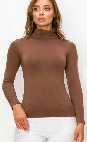 Seamless Mock Neck Tops