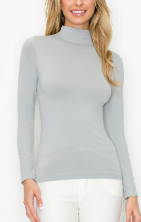 Seamless Mock Neck Tops