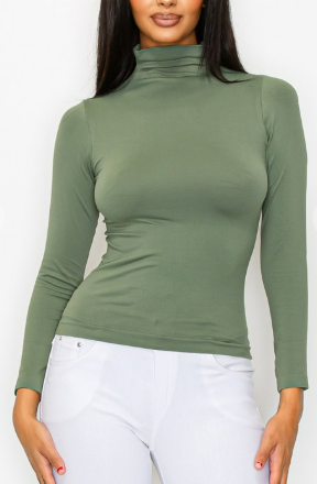 Seamless Mock Neck Tops