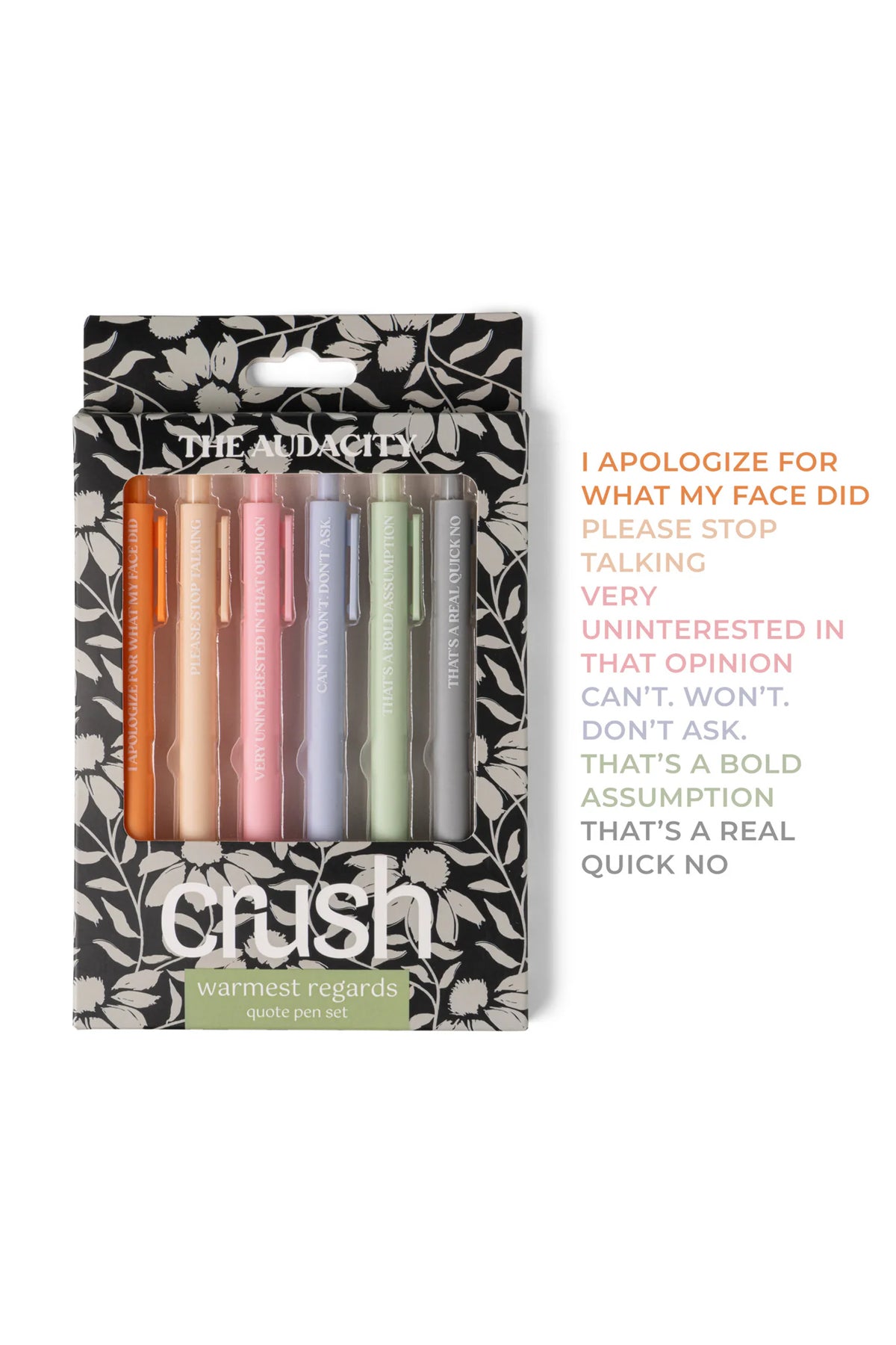 Warmest Regards Quote Pen Sets