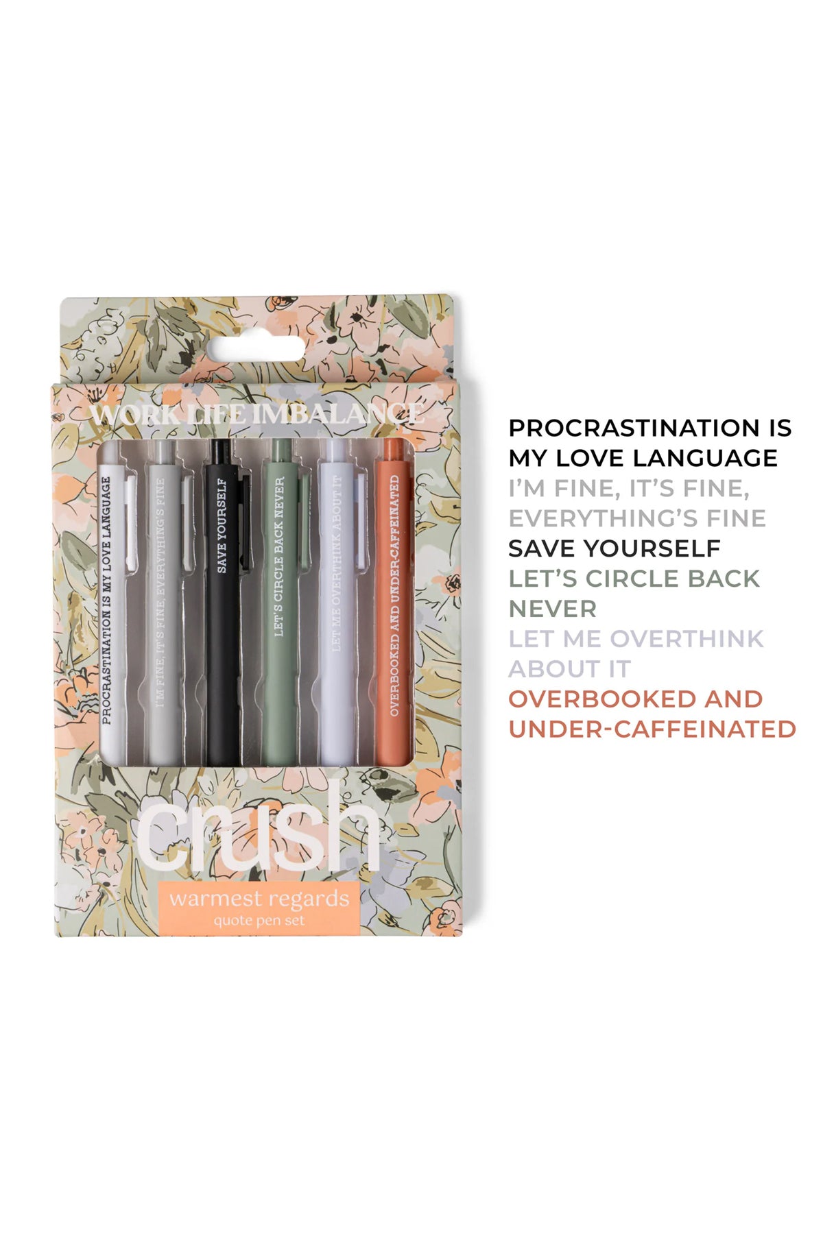 Warmest Regards Quote Pen Sets