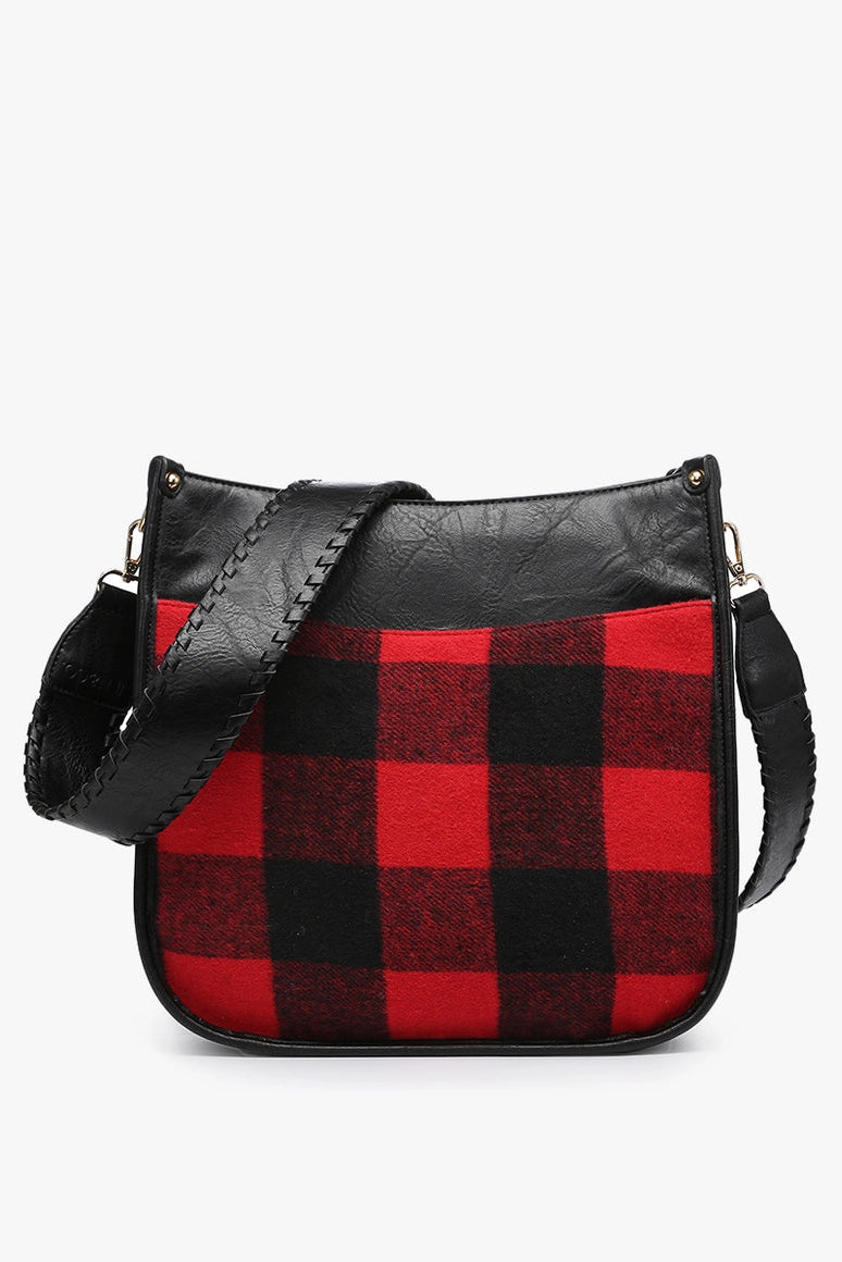 Buffalo Plaid Crossbody With Guitar Strap