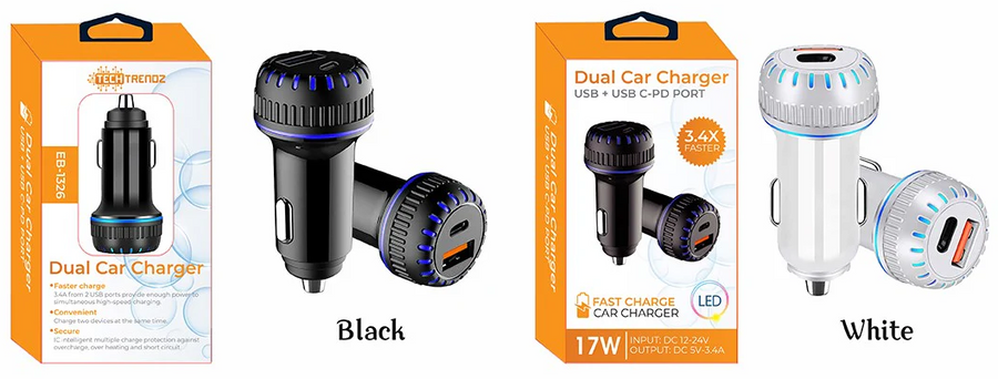 PRE-ORDER USB+USB-C Car Adapter shipping apx 7/9