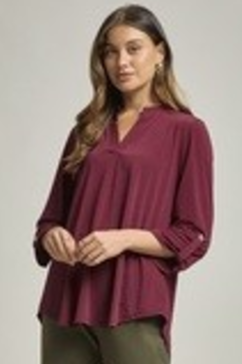 Lizzy Wrinkle Free 3/4 Sleeve Solid Tops