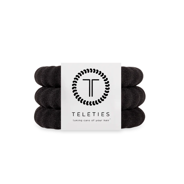 Jet Black Nylon Hair Ties