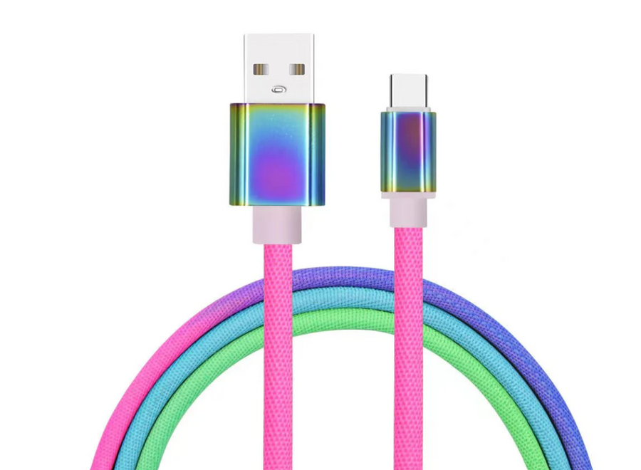 PRE-ORDER Rainbow iPhone & Type-C Cable shipping apx 4/24