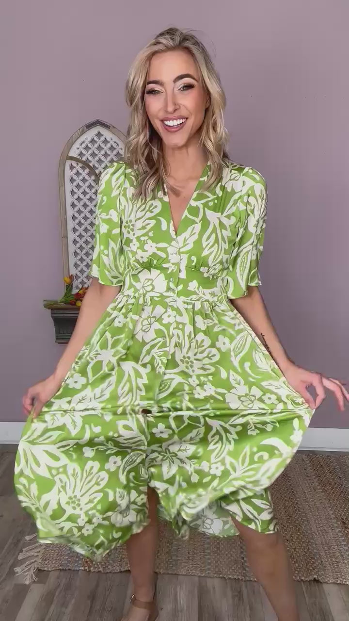 Marydea Ns Dress Paisley Full Green