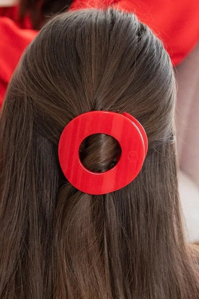 Red Carpet Ready Flat Circle Hair Clip