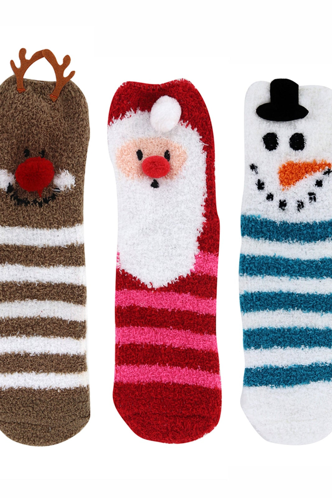Cozy Cuties Fuzzy Christmas Holiday Socks