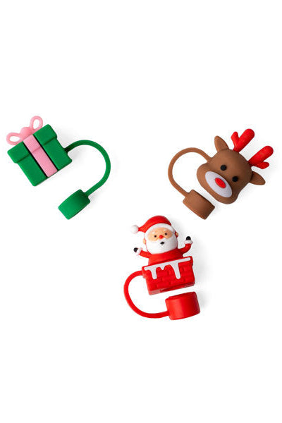 Crush Christmas Sip & Sleigh Straw Topper Set