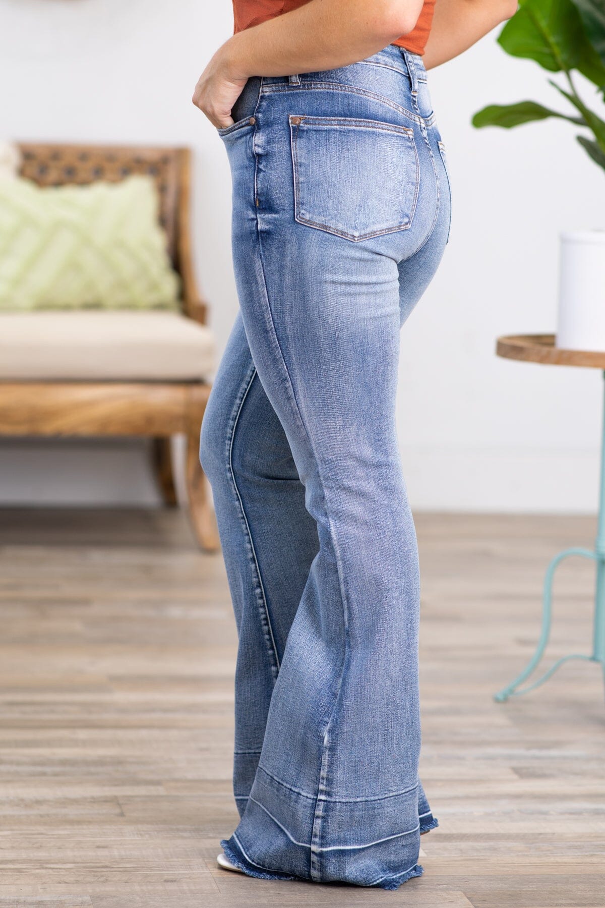 Judy Blue Tummy Control Release Hem Flares - Filly Flair