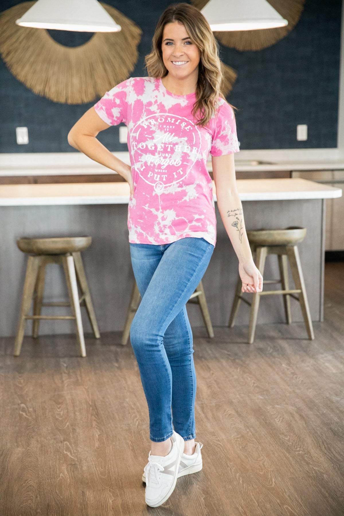 Pink Bleached Have It All Together Graphic Tee - Filly Flair