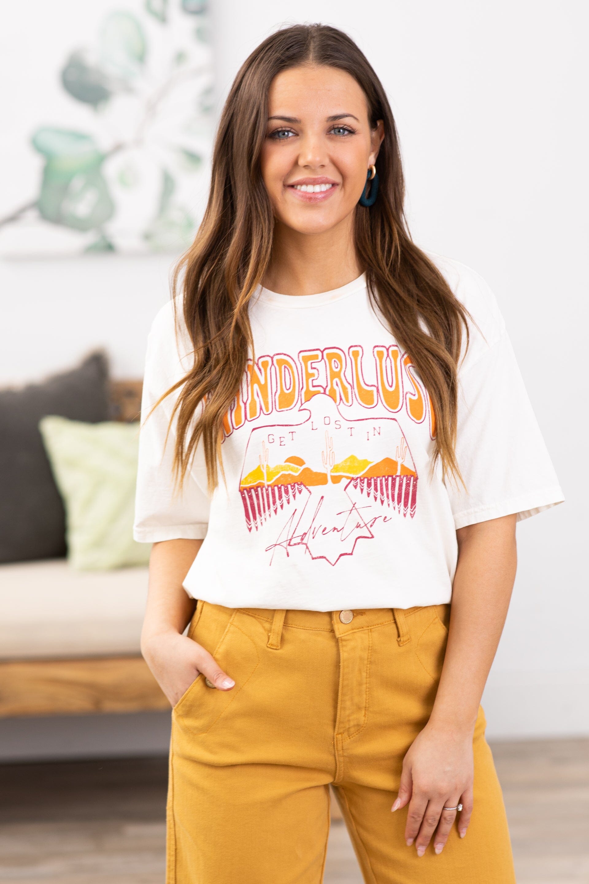 Ivory Get Lost In Adventure Graphic Tee - Filly Flair
