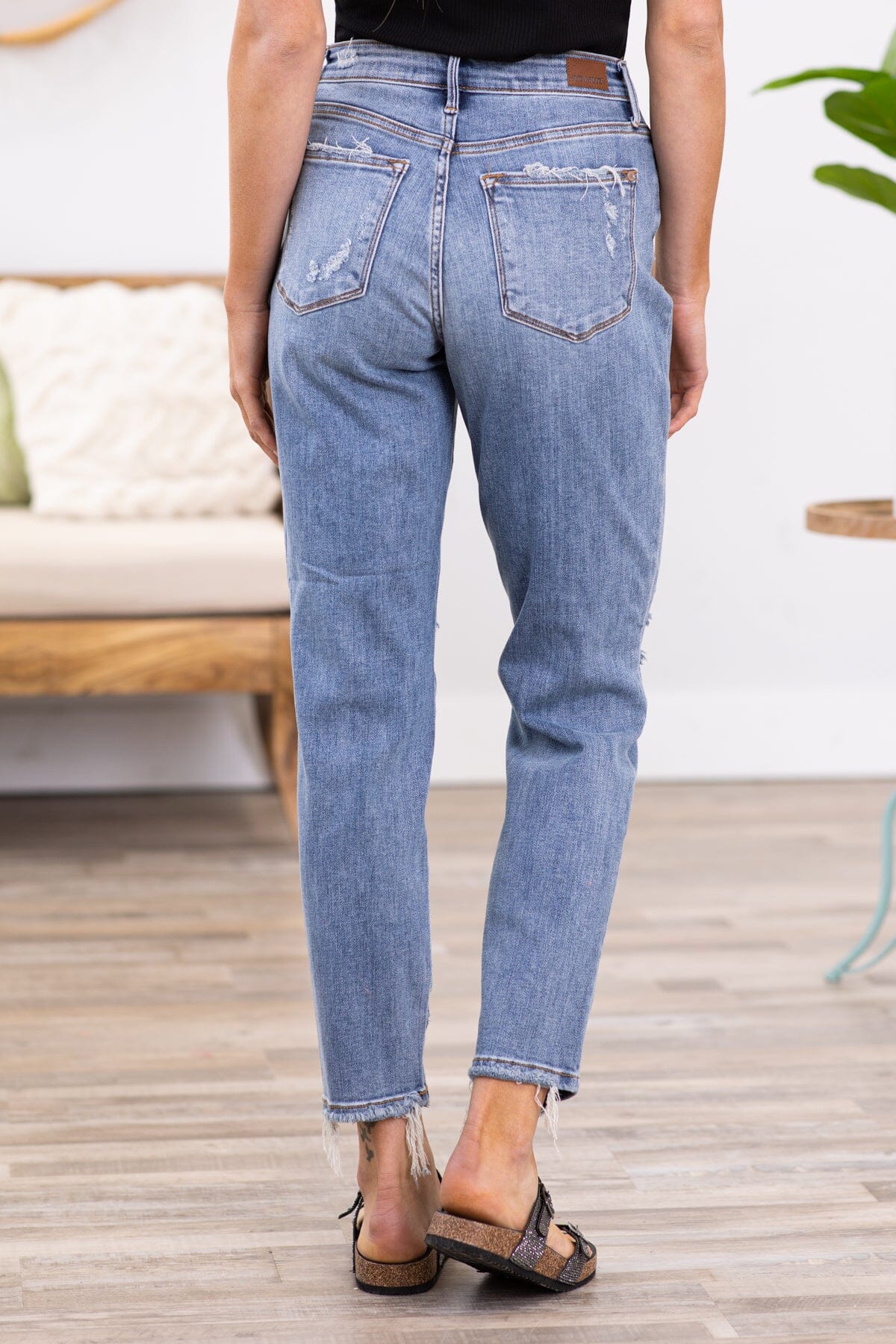 Judy Blue Button Fly Boyfriend Fit Jeans - Filly Flair