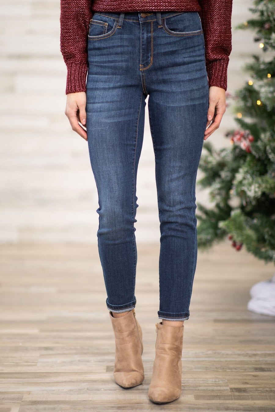 Judy Blue Dark Wash Relaxed Fit Jeans - Filly Flair