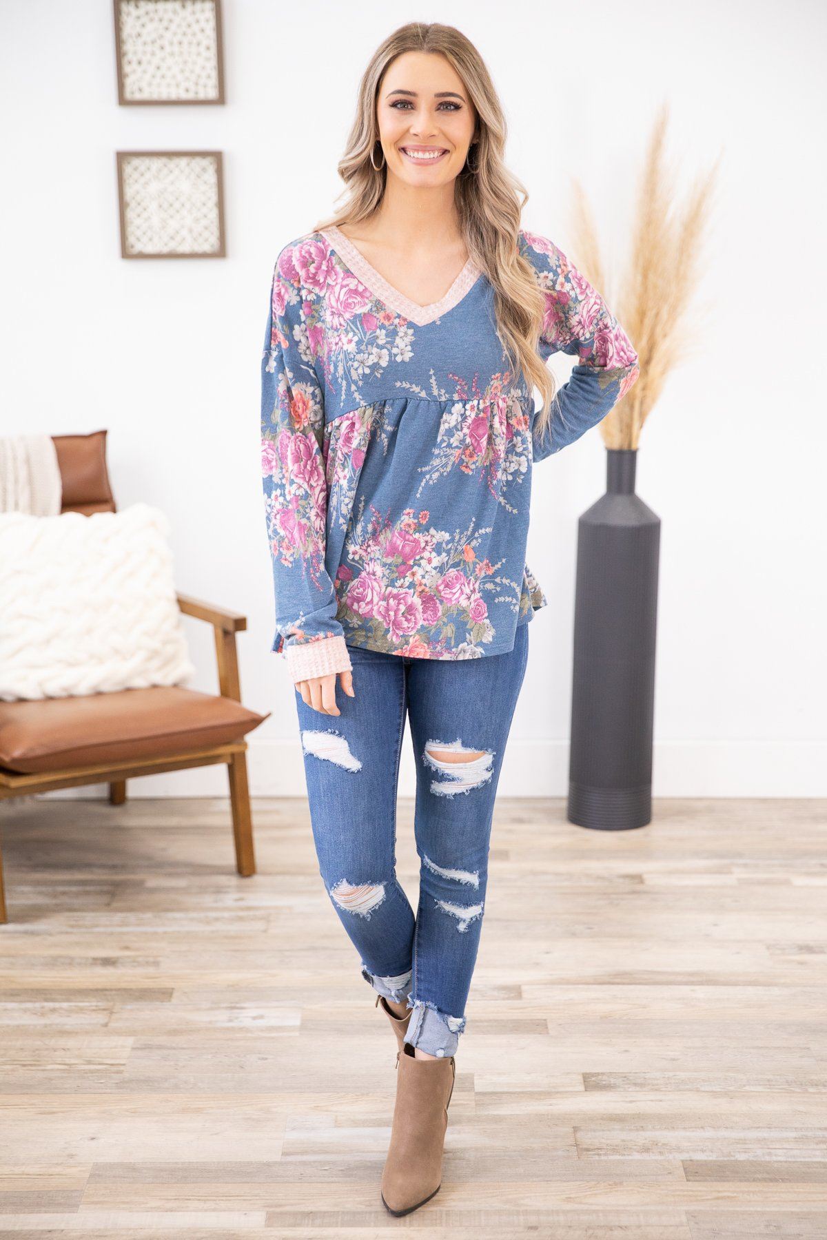 Sweet Ways Floral Baby Doll Top - Filly Flair