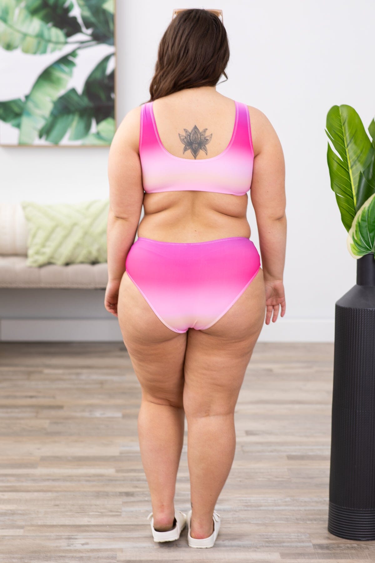Hot Pink Ombre Two Piece Swimsuit - Filly Flair