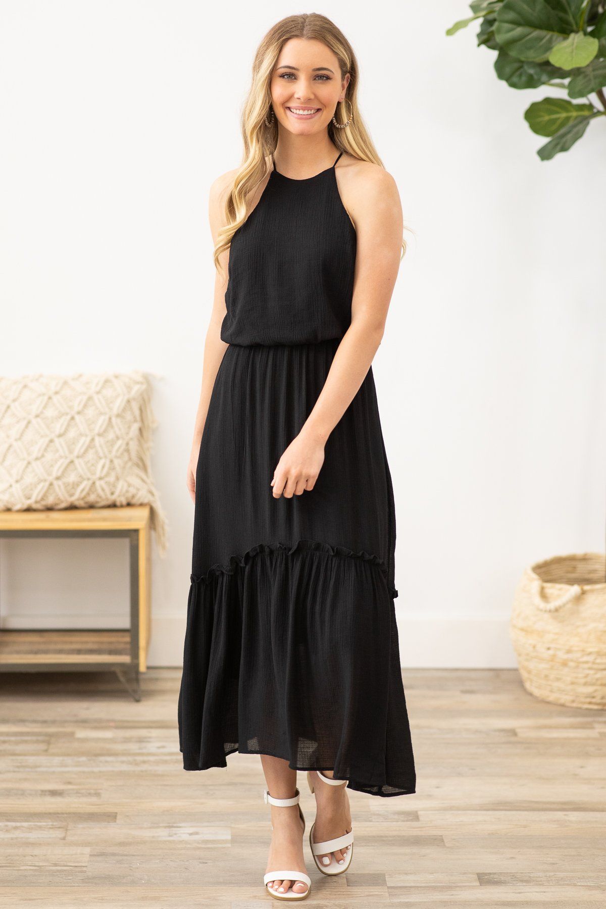 Black Sleeveless Dress - Filly Flair