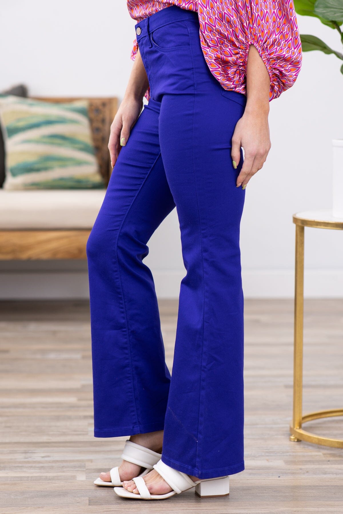Zenana Cobalt Bootcut Pants With Stretch - Filly Flair