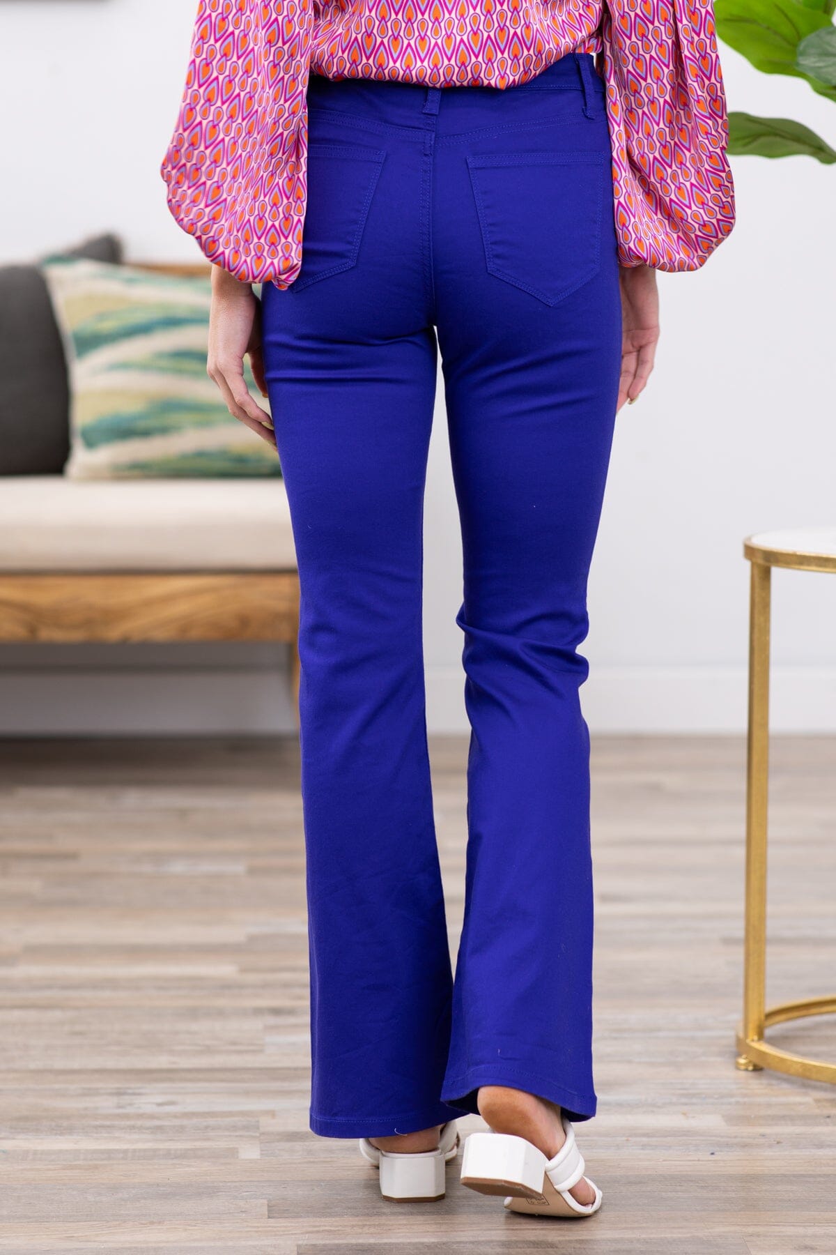 Zenana Cobalt Bootcut Pants With Stretch - Filly Flair