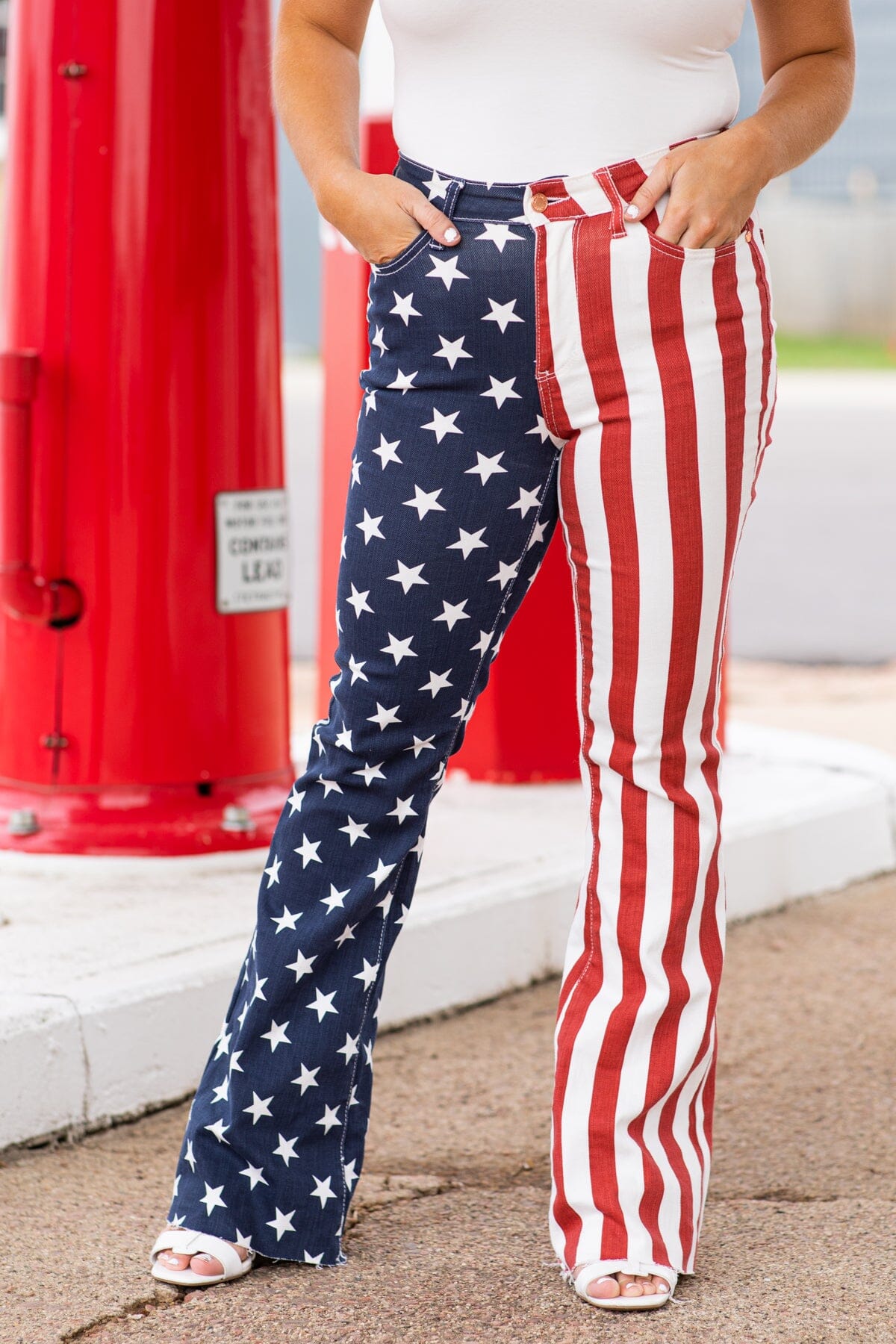 Judy Blue Stars and Stripes Flare Jeans - Filly Flair