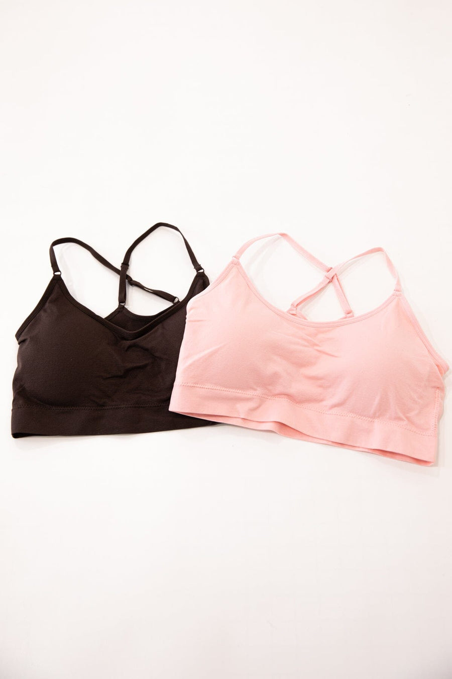 Brown and Baby Pink Padded Bralette Bundle - Filly Flair