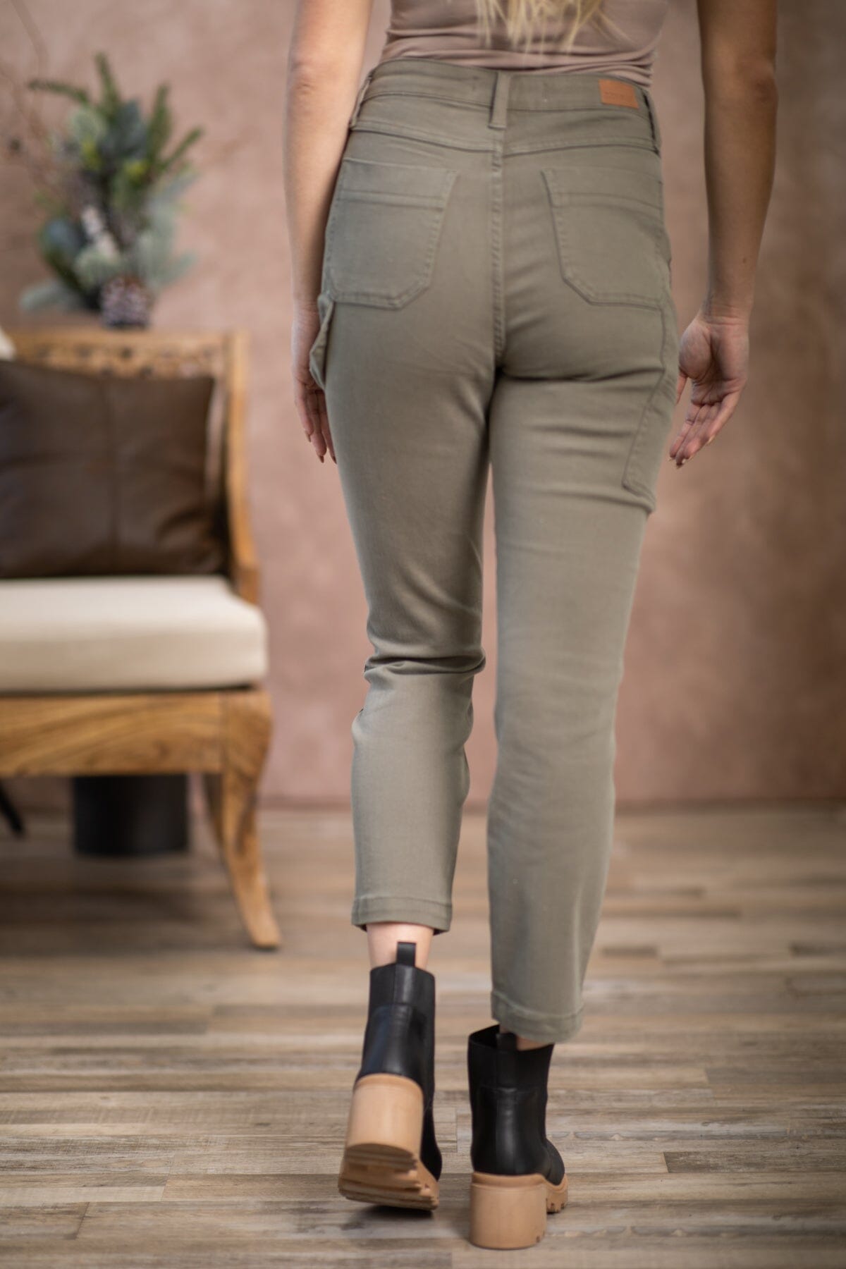 Judy Blue Olive Carpenter Pants - Filly Flair