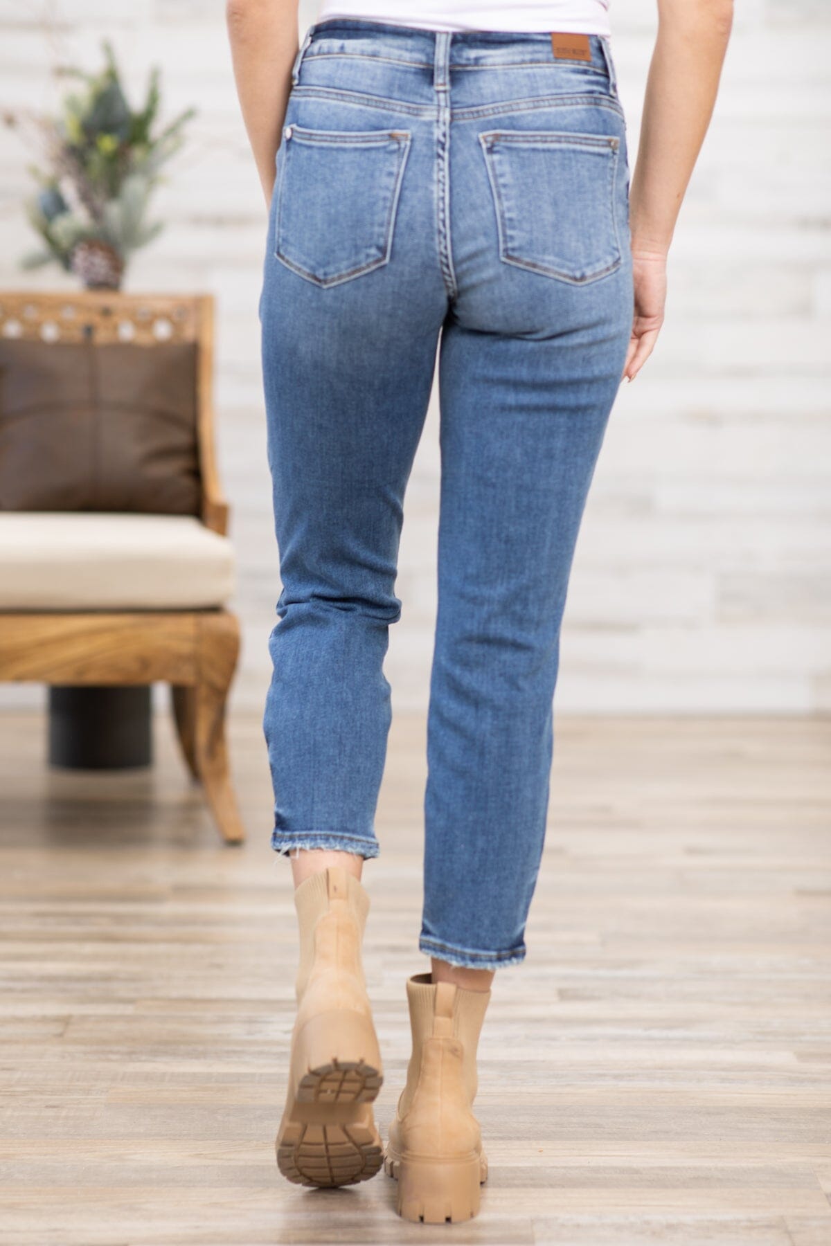 Judy Blue Non Distressed Boyfriend Jeans - Filly Flair