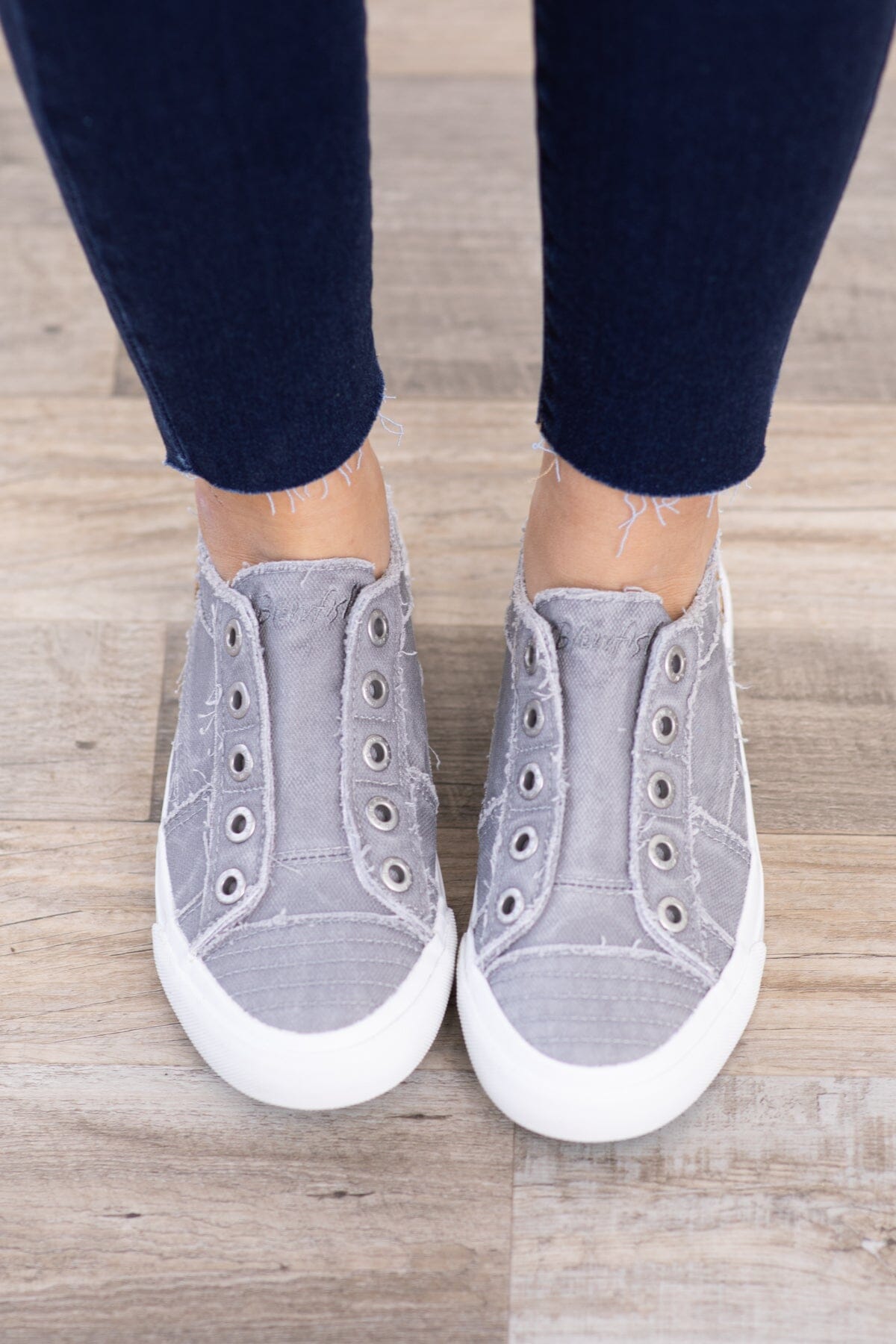 Grey Platform Slip On Sneakers - Filly Flair