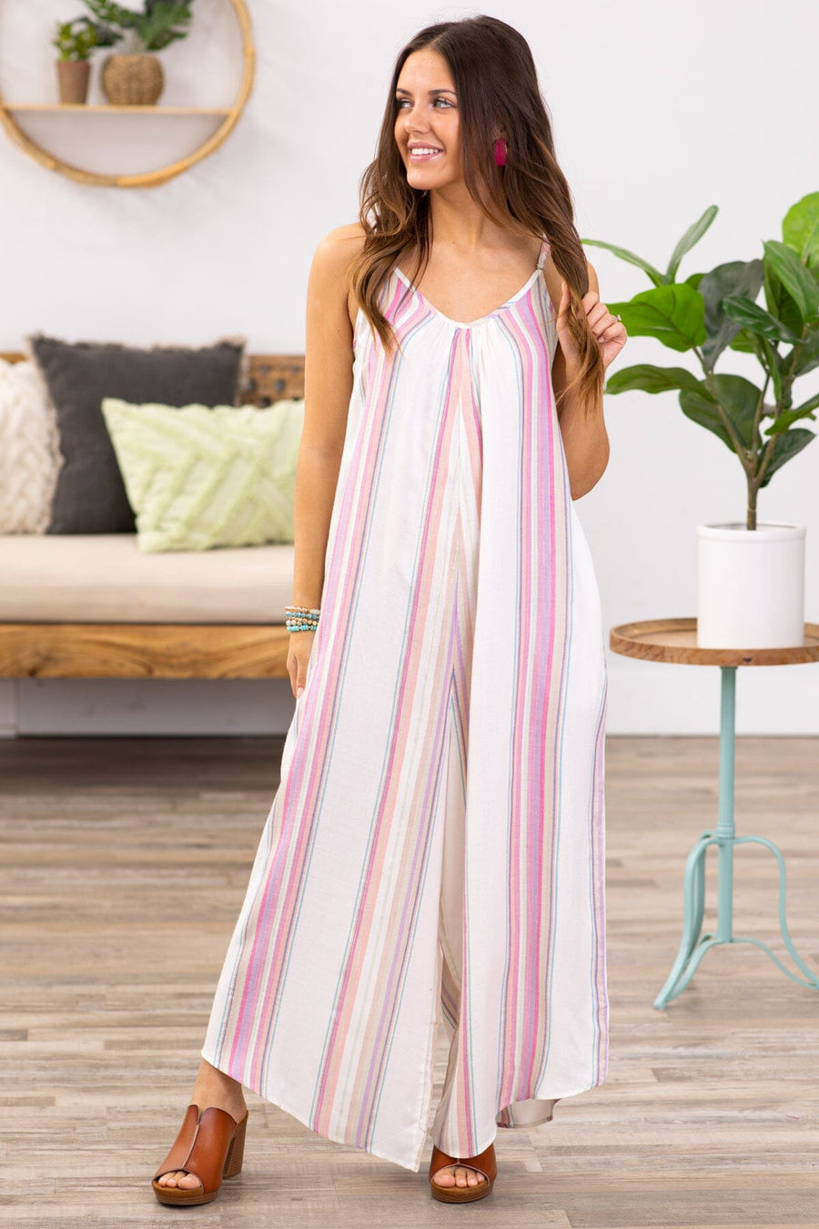 Orchid Multicolor Stripe Jumpsuit - Filly Flair
