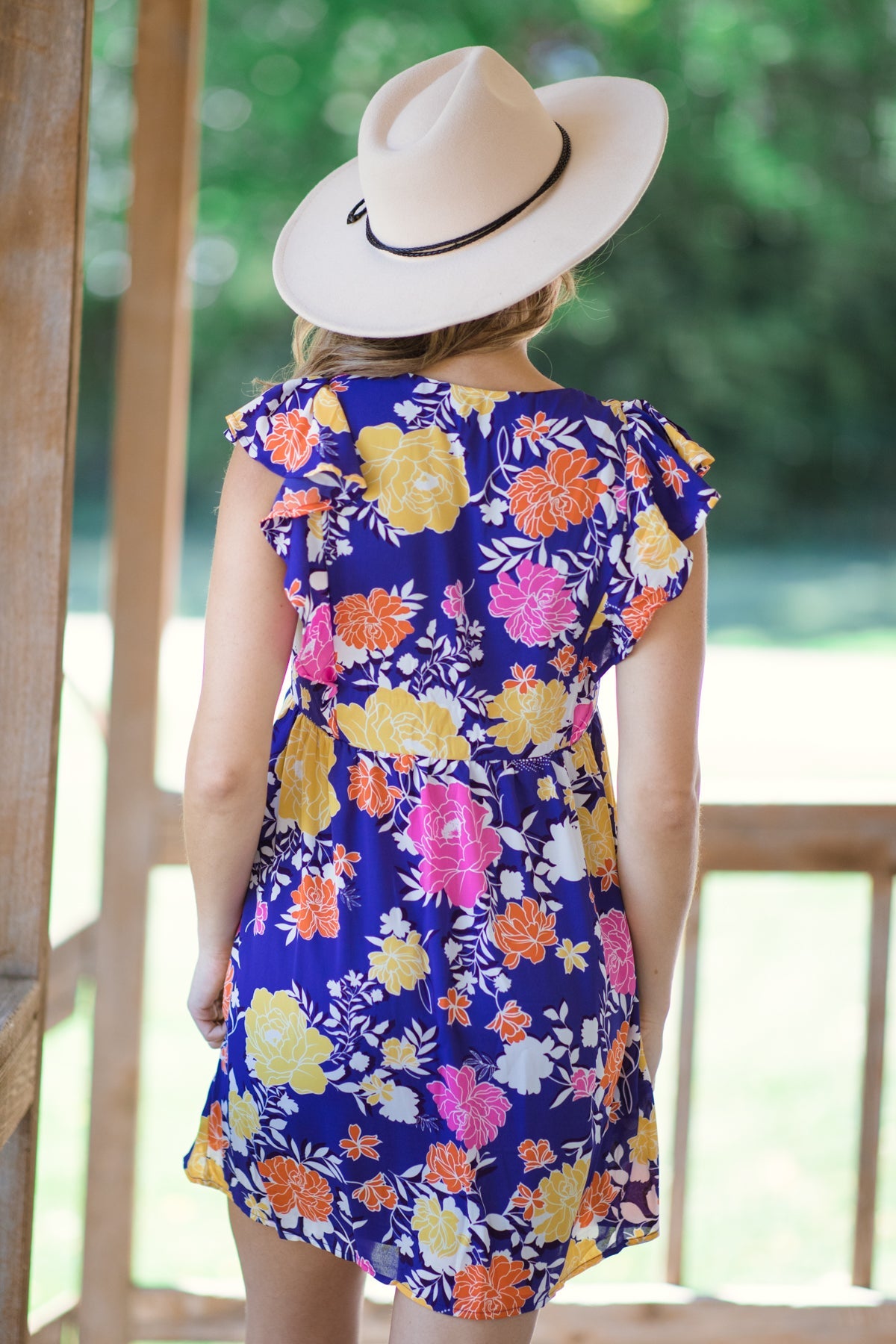 Violet Multicolor Floral Print Dress - Filly Flair