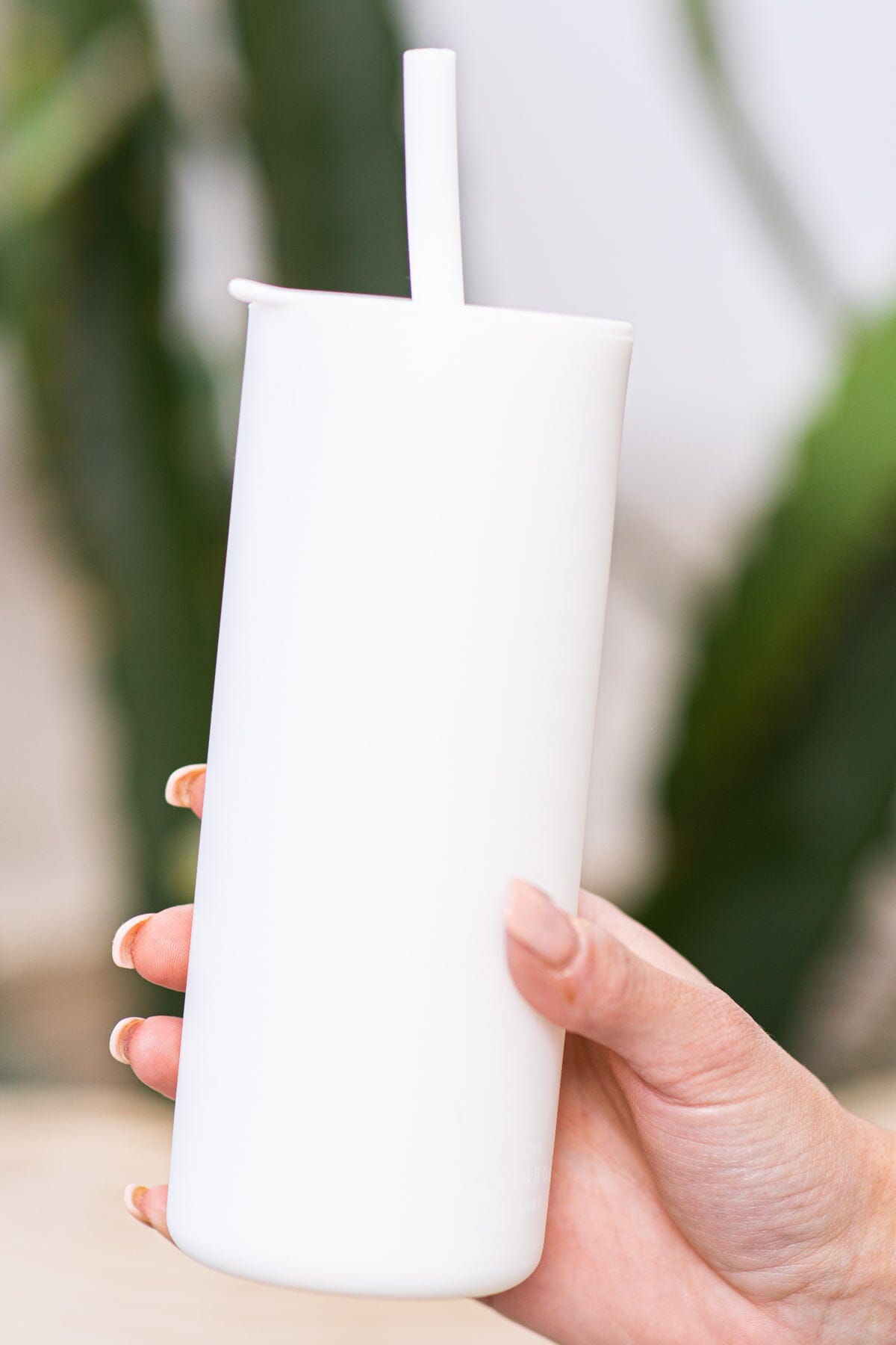 White Silicone Tumbler With Straw - Filly Flair