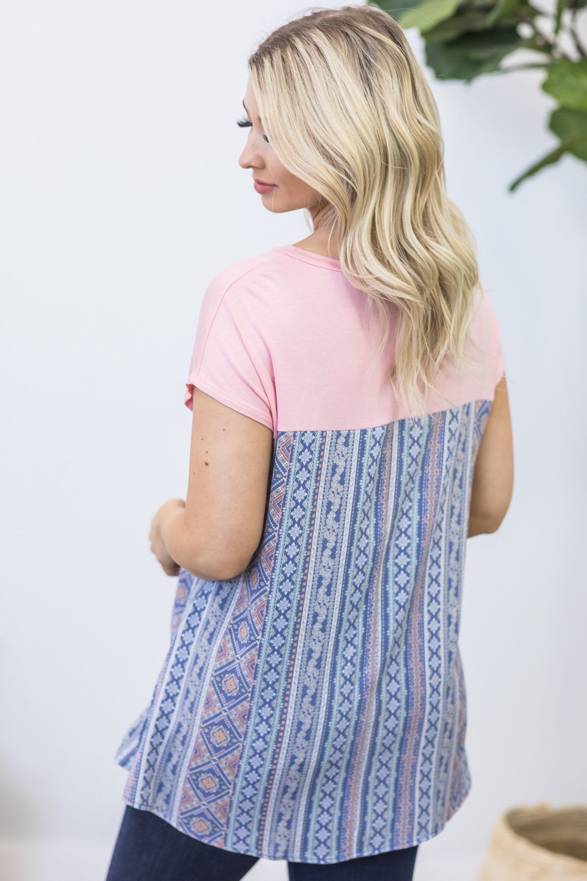 I Am Free Top in Pink and Blue - Filly Flair