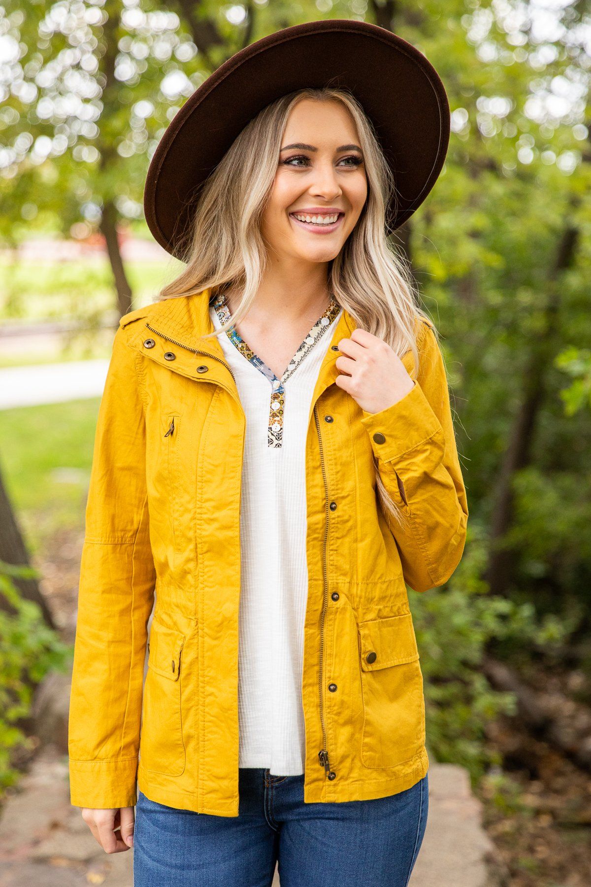Mustard Utility Jacket - Filly Flair