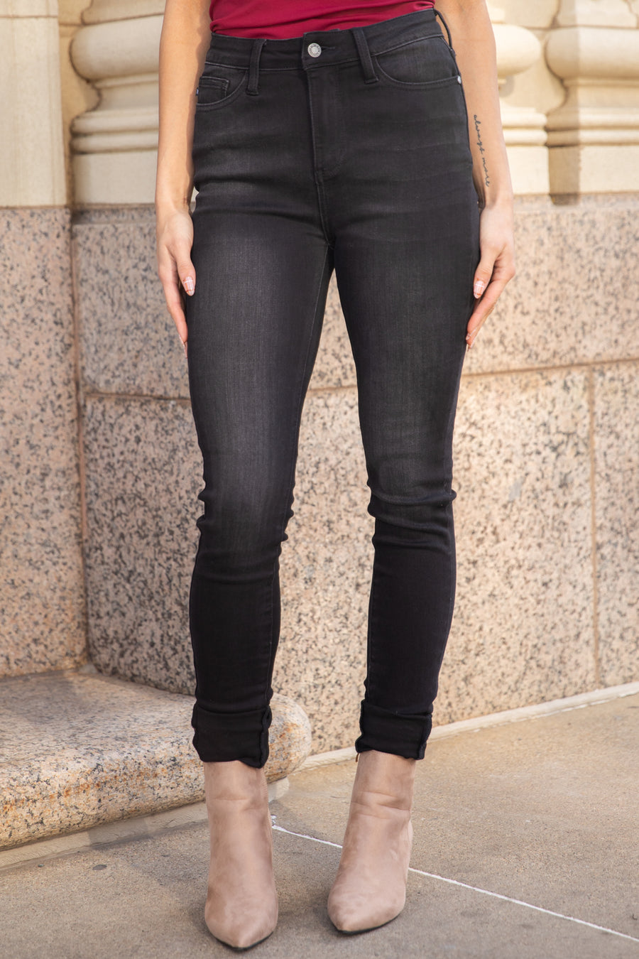 Judy Blue Black High Rise Skinny Jeans - Filly Flair