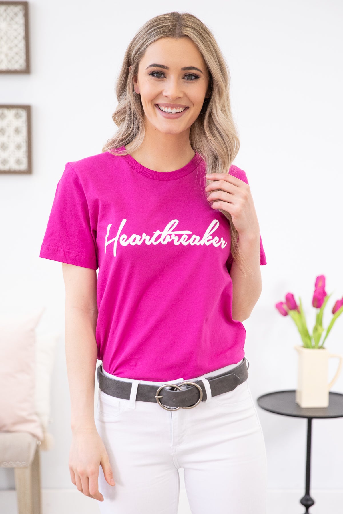 Raspberry Heartbreaker Graphic Tee - Filly Flair