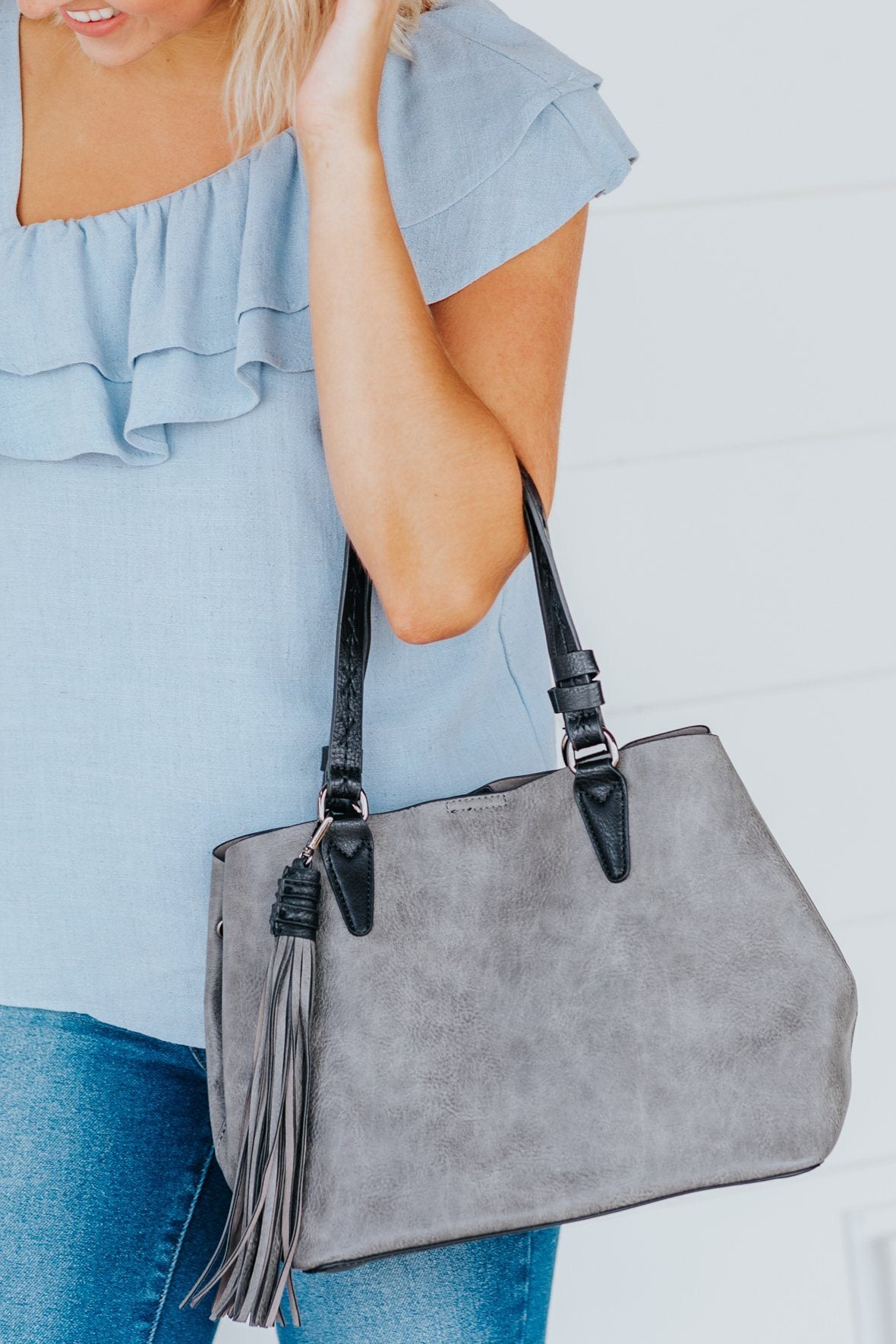Everything That's On Your Mind Purse In Charcoal - Filly Flair