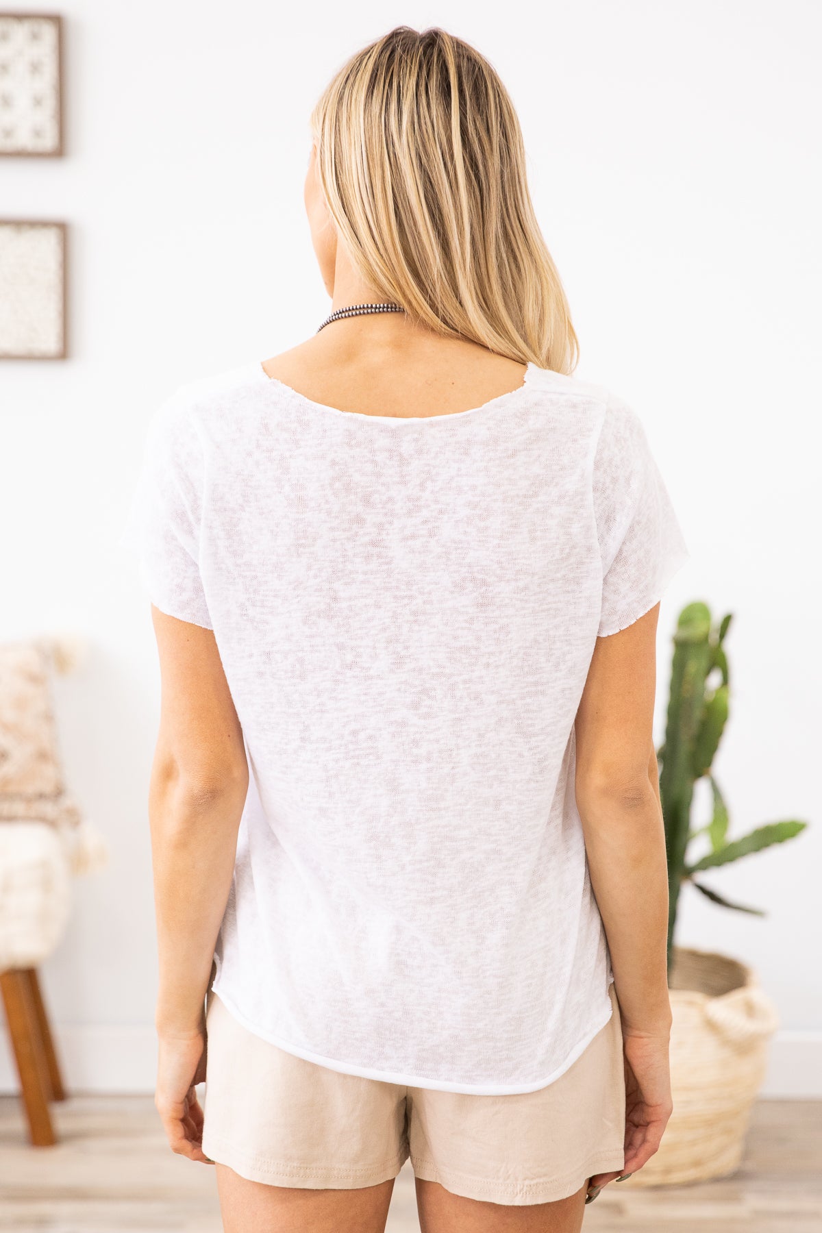 White Short Sleeve Top - Filly Flair