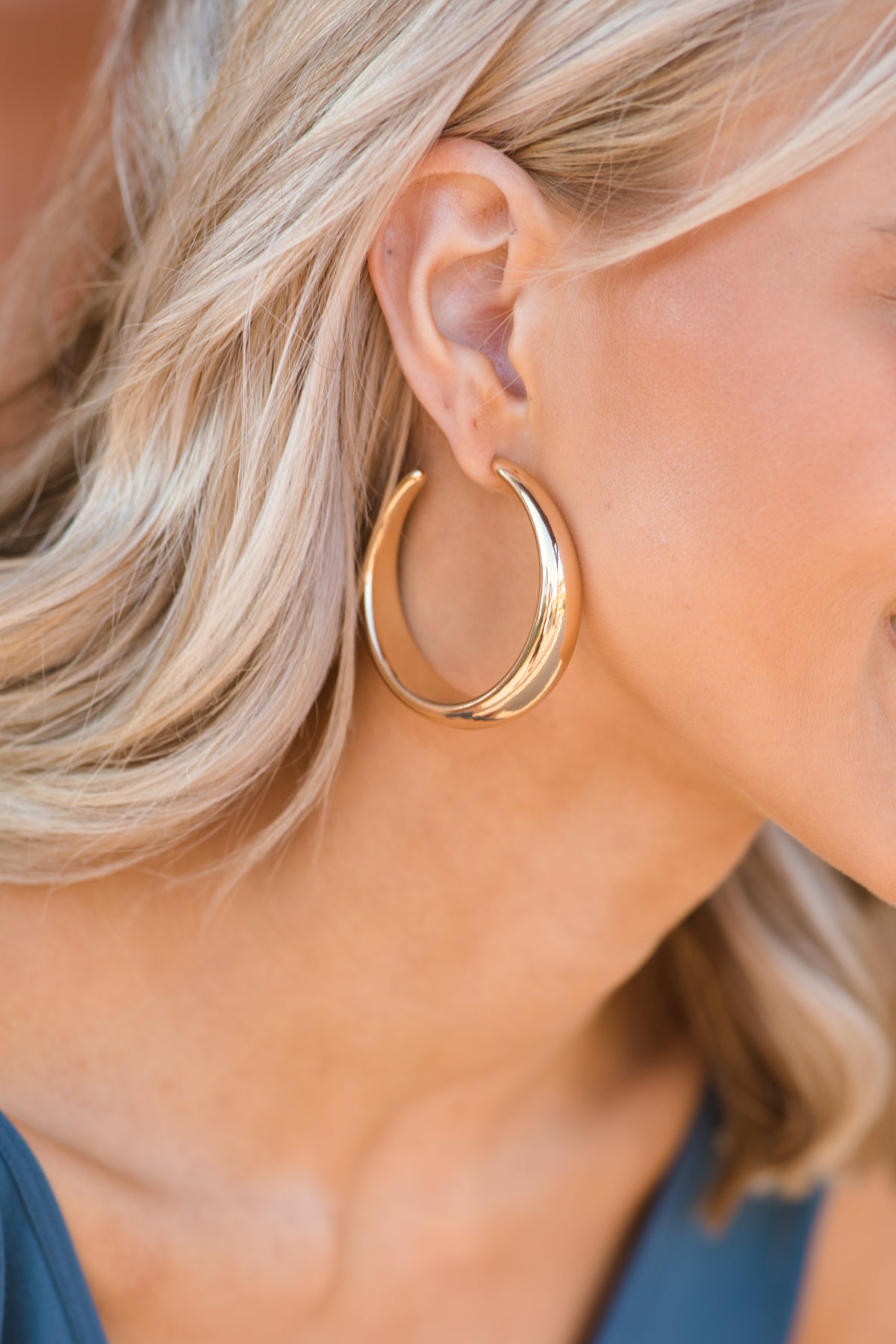 Gold Thick Hoop Earrings - Filly Flair