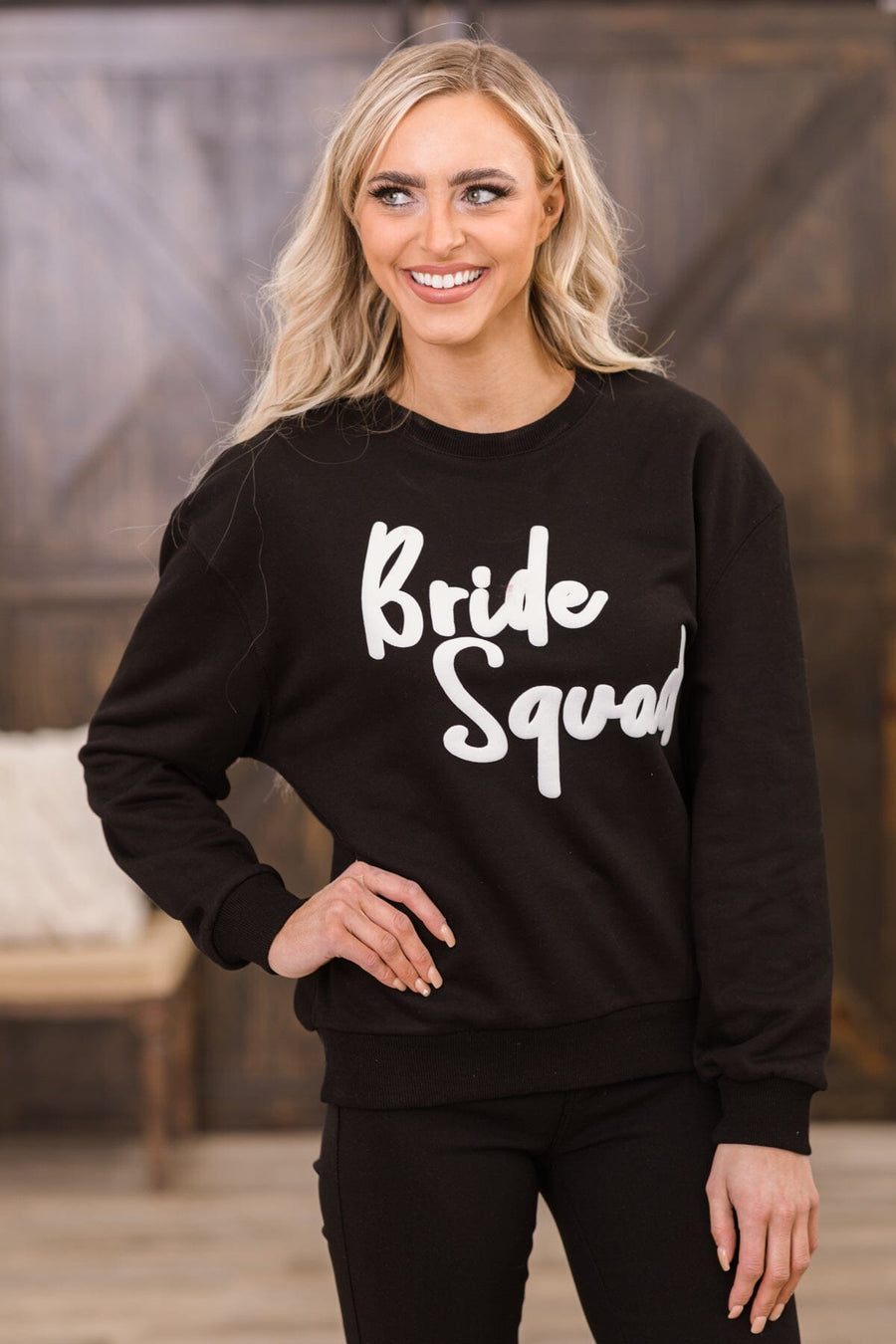 Black Bride Squad Graphic Sweatshirt - Filly Flair