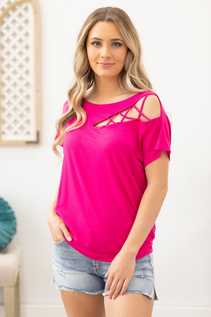 Fuchsia Sleeveless Top - Filly Flair